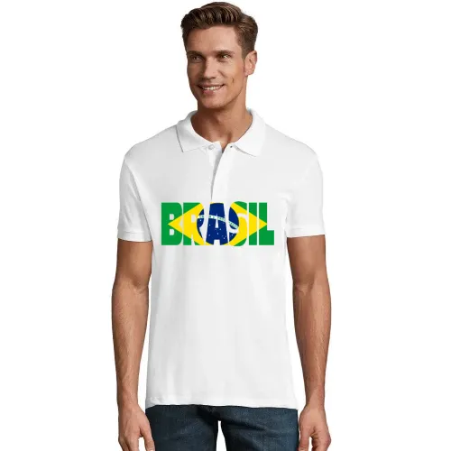 Brasilien mit Fahne Männer Polo