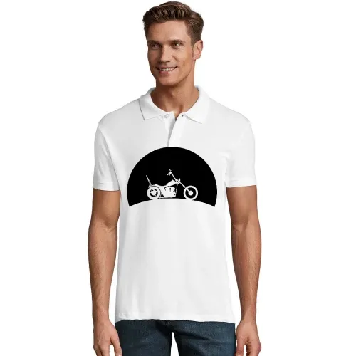 Chopper im Sonnenuntergang Männer Polo