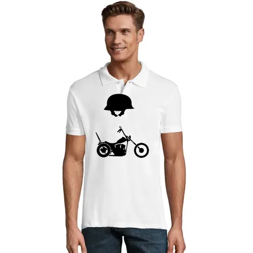 Chopper und Helm Polo
