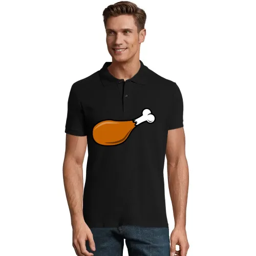 Comic Fleischkeule farbig Männer Polo Comic Fleischkeule farbig Polo