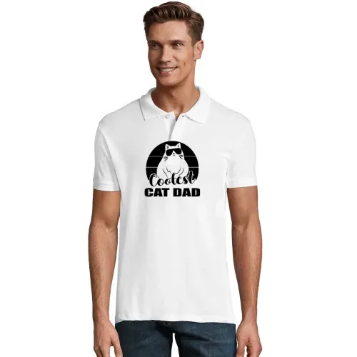 Coolest Cat Dad Katzenliebhaber Männer Polo