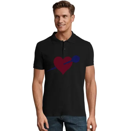 Dartpfeil durch Herz Polo