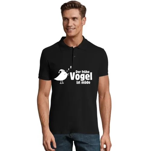der frühe Vogel ist müde Männer Polo