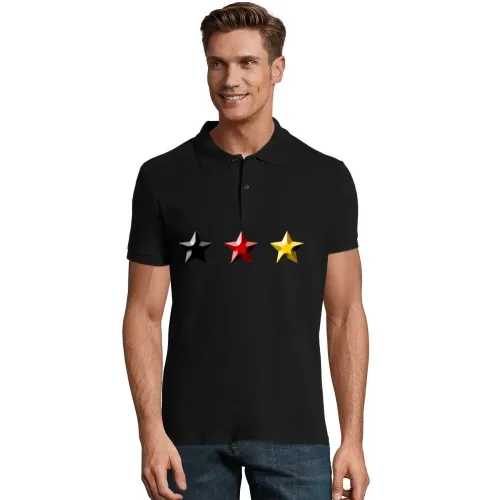 Deutschland drei 3 Sterne Männer Polo Deutschland drei 3 Sterne Polo