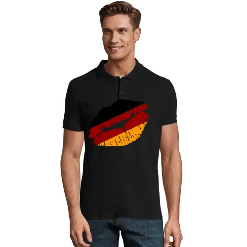 Deutschland Kussmundabdruck Polo Männer Perfect