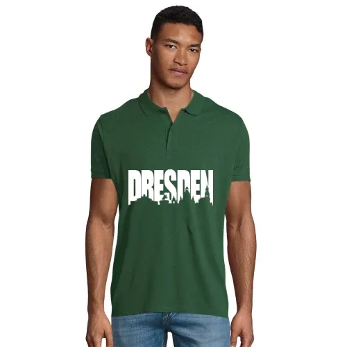 Dresden Skylineschatten Männer Polo