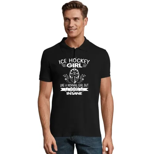 Eishockey Hockey Ice Hockey Girl Not Normal Insane Polo