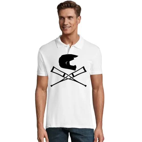 Endurohelm mit Krücken Männer Polo