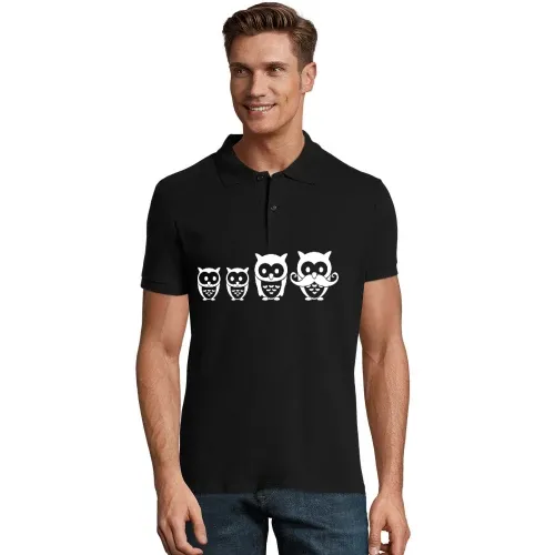 Eulen Familie Männer Polo