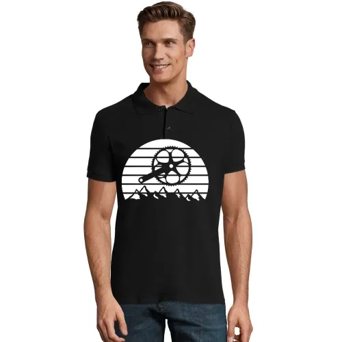 Fahrradteile Berglandschaft - Polo Männer Perfect