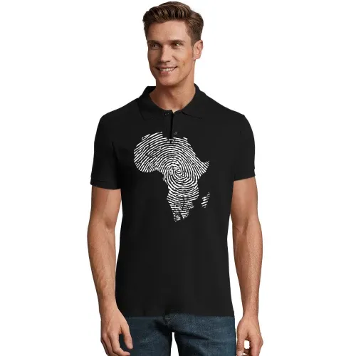 Fingerabdruck Afrika Männer Polo