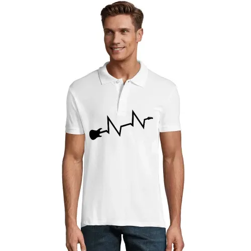 Gitarren Herzschlag Männer Polo