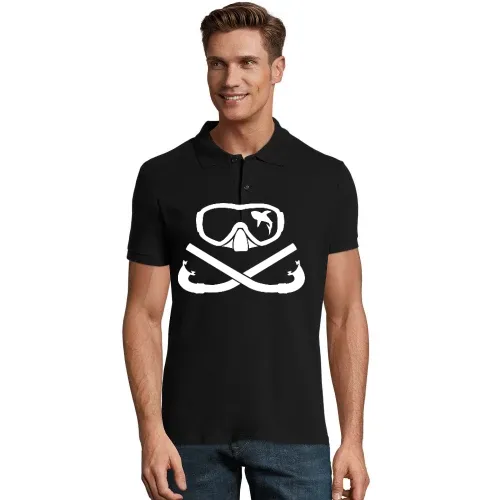 Hai in Taucherbrille mit gekreuzten Schnorchel Polo Männer Perfect