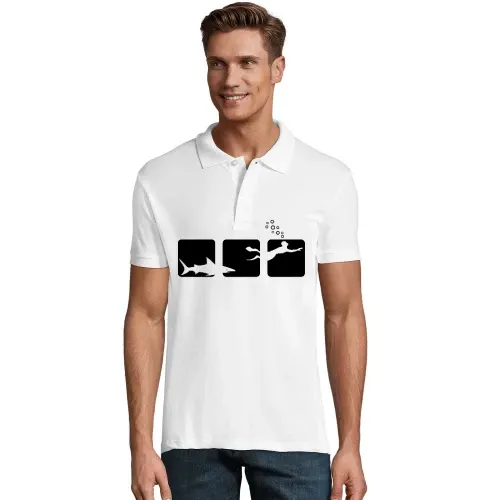 Hai jagt Taucher Männer Polo
