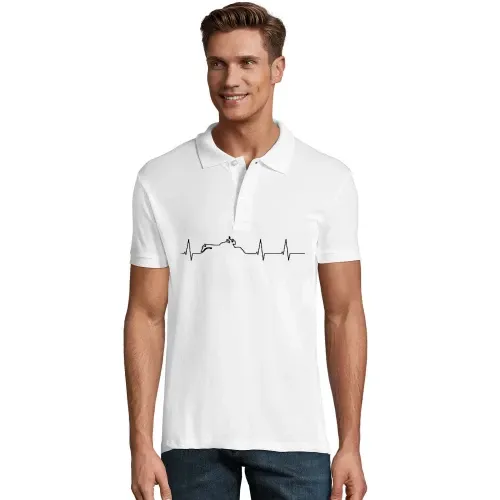 Herzschlag Motorrad Triumph Männer Polo Herzschlag Motorrad Triumph Polo