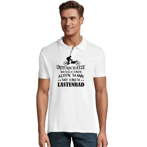 Hollandrad Lastenrad Alter Mann Spruch Cargo Bike Männer Polo