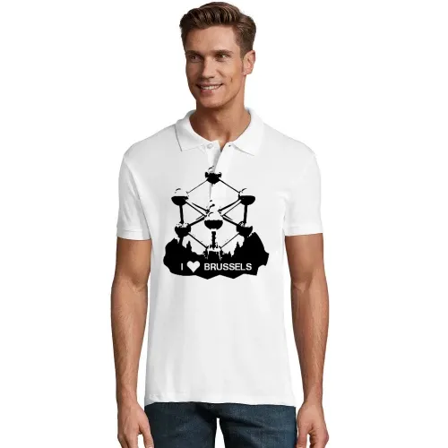 I LOVE Brüssel Atomium Männer Polo