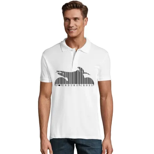 I Love Enduro Cross Barcode Polo