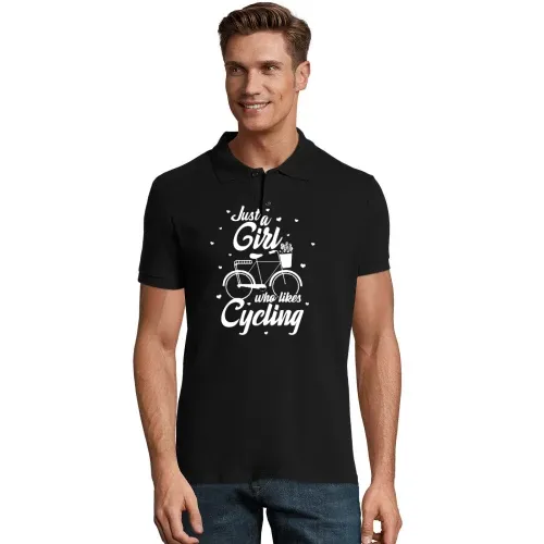 Just A Girl Who Likes Cycling Radfahrer Biker Polo Männer Perfect