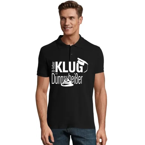 lieber Klugscheisser als Dünnscheisser Männer Polo lieber Klugscheisser als Dünnscheisser Polo