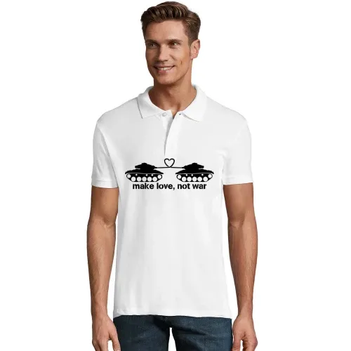 make love, not ware Männer Polo