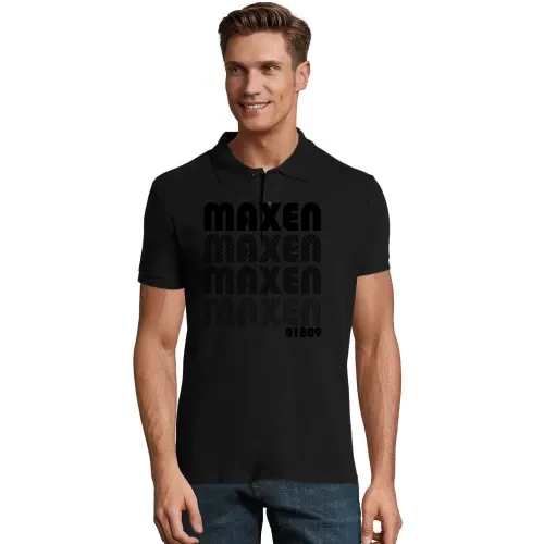 Maxen 01809 schwarz Polo Männer Perfect