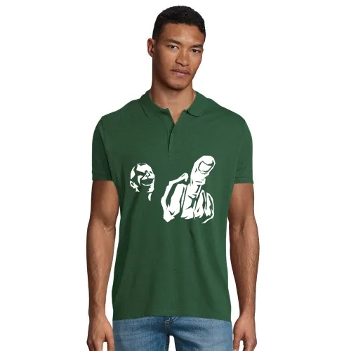 Mittelfinger Fratze Männer Polo