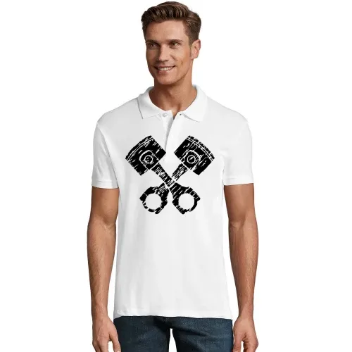 Motorkolben Retro Männer Polo Motorkolben Retro Polo