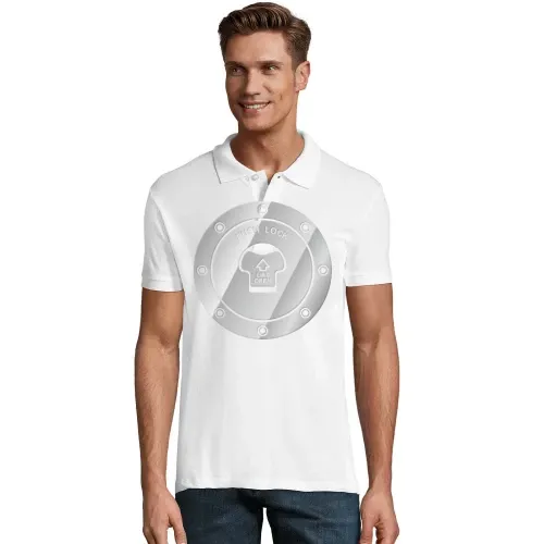Motorrad Tankdeckel silber 3D Männer Polo Motorrad Tankdeckel silber 3D Polo