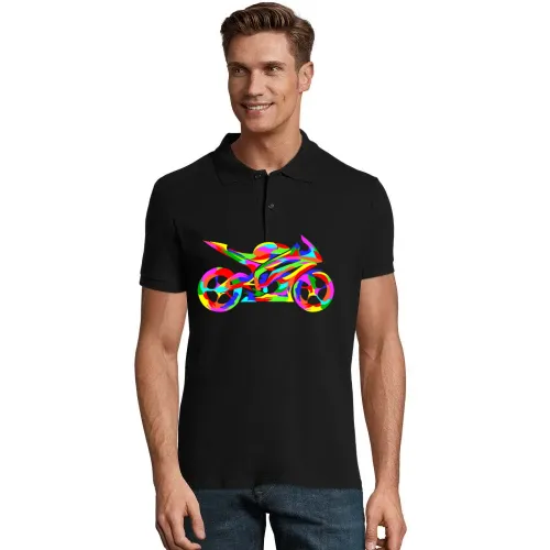 Motorradmosaik Männer Polo Motorradmosaik Polo