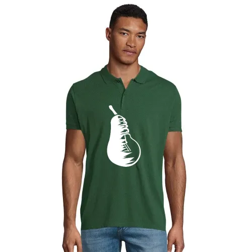 Obst Birne und Glühbirne Männer Polo