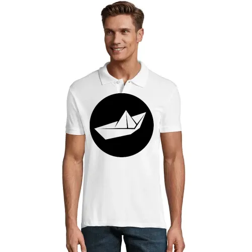 Papierschiff Origami Männer Polo