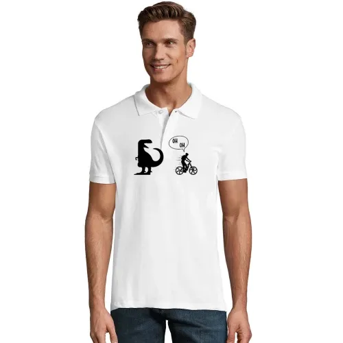 Radfahrer Dino TRex Motivation Mountainbiker Polo Männer Perfect