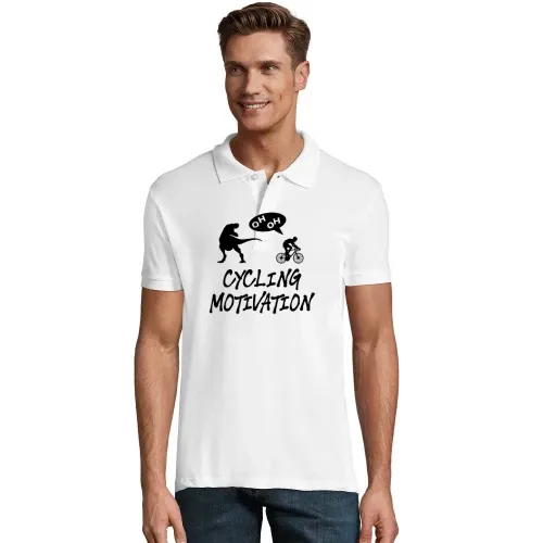 Radfahrer Dino TRex Motivation Mountainbiker Polo Männer Perfect