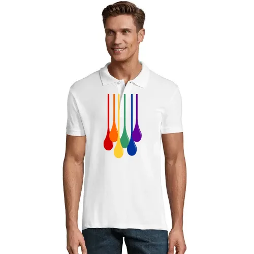 Regenbogen Tropfen Polo