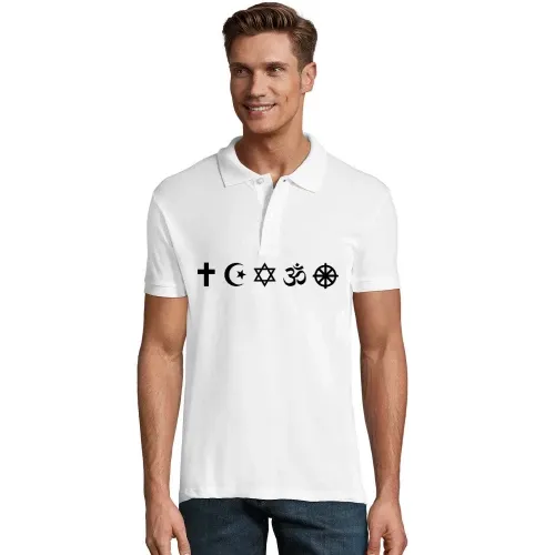 Religionen Symbole Männer Polo