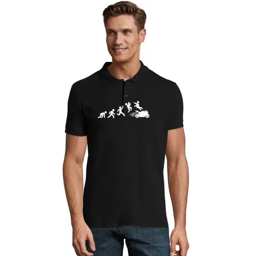 Rennmaschine Stichmännchen Motorrad Evolution Polo