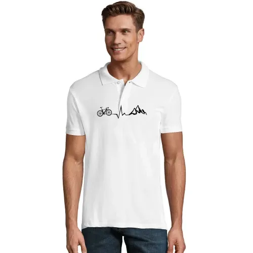 Rennrad Fahrrad Berge Puls Radfahrer Herzschlag Männer Polo