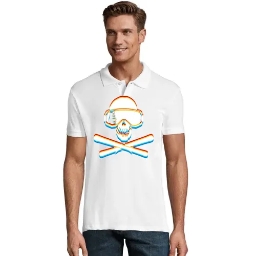 Ski Skulls mit Farbe 3D Männer Polo Ski Skulls mit Farbe 3D Polo