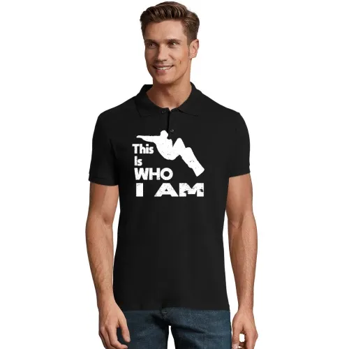 Springender Snowboarder Tricksprung Polo Männer Perfect