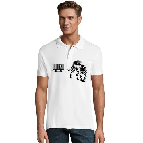 Tigerkäfig als Barcode Polo Männer Perfect