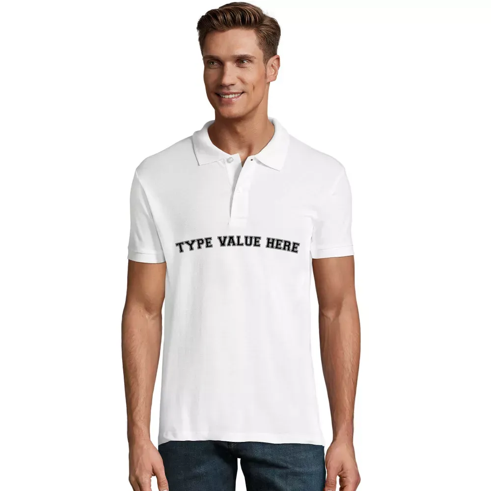  Männer Polo mit Aufdruck '(type value here)'