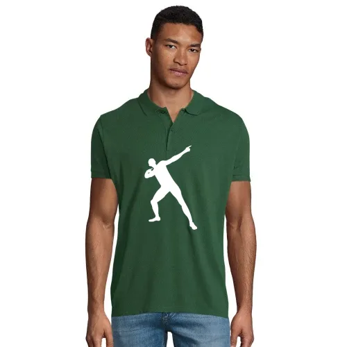 Usain Bolt Pose Männer Polo