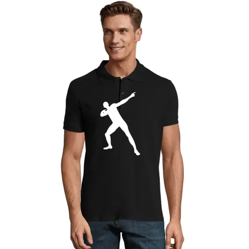 Usain Bolt Siegerpose Männer Polo