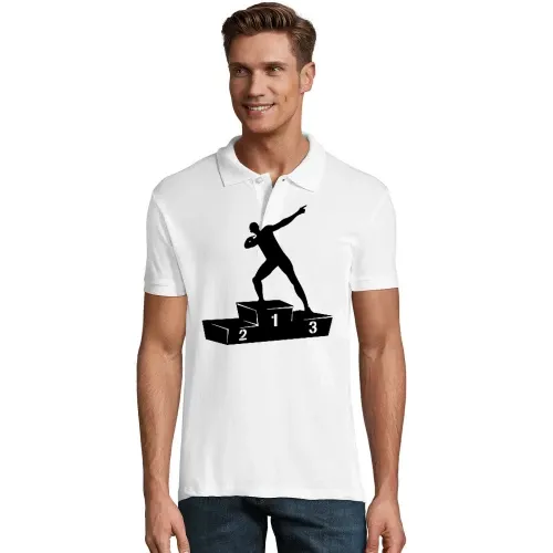 Usain Bolt Siegertreppchen Polo Männer Perfect