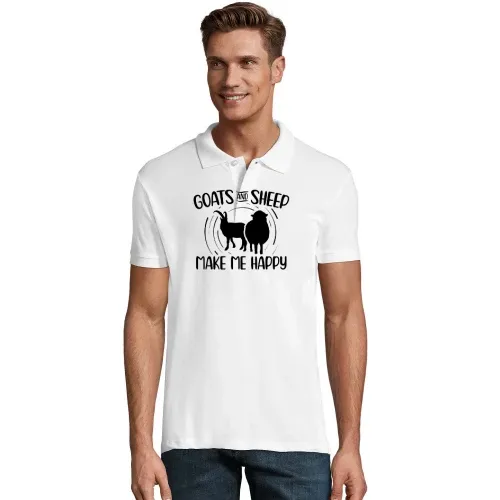 Ziegen und Schafe machen mich glücklich - Landwirt Männer Polo