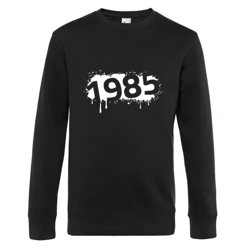 1985 Farbklecks Sweat Männer King Crew Neck