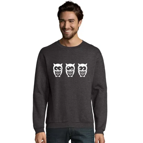 3 Eulen Männer Sweat