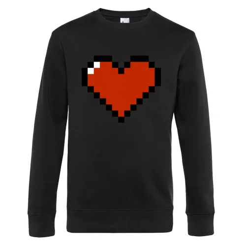 8 Bit Herz Männer Sweat 8 Bit Herz Sweat