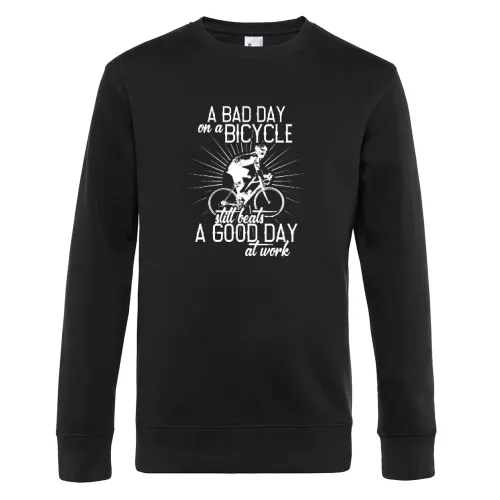 A Bad Day On A Bicycle Beats A Good Day At Work Sweat Männer King Crew Neck